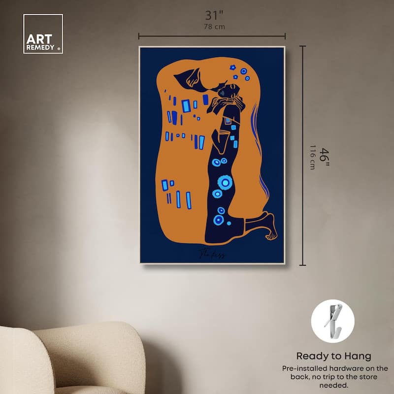 The Kiss Canvas by Art Remedy