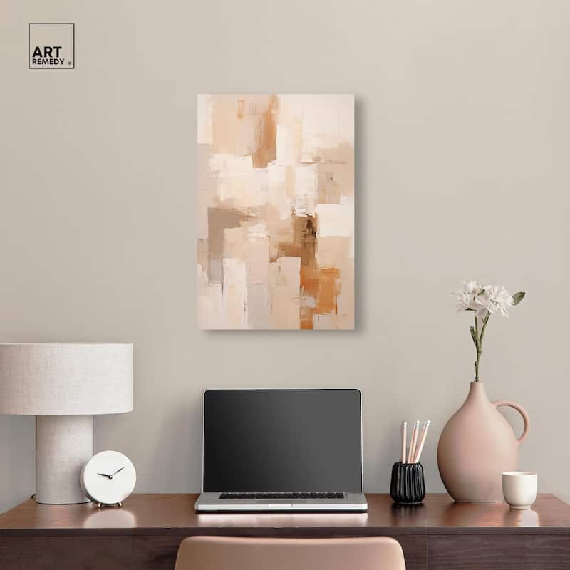 Sandstone Hush Canvas by Art Remedy, Gallery Wrapped