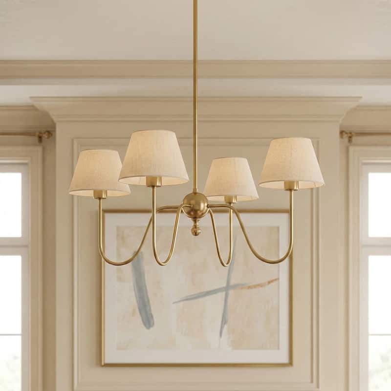 Acroma 4 - Light Dimmable Traditional Fabric Chandelier