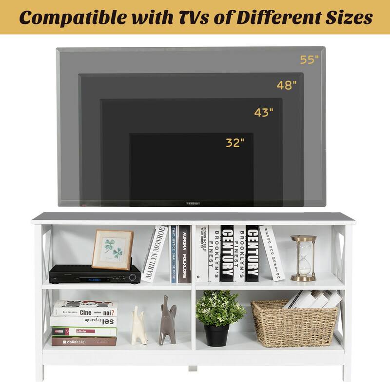 Gymax TV Stand Entertainment Media Center for TV's up to 55'' w/