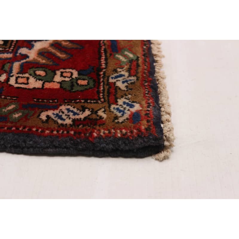 ECARPETGALLERY Hand-knotted Kayseri Vintage Dark Navy Wool Rug - 3'9 x 9'8
