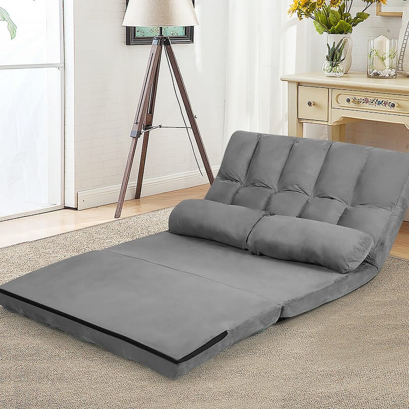 Costway Foldable Floor Sofa Bed 6-Position Adjustable Lounge Couch