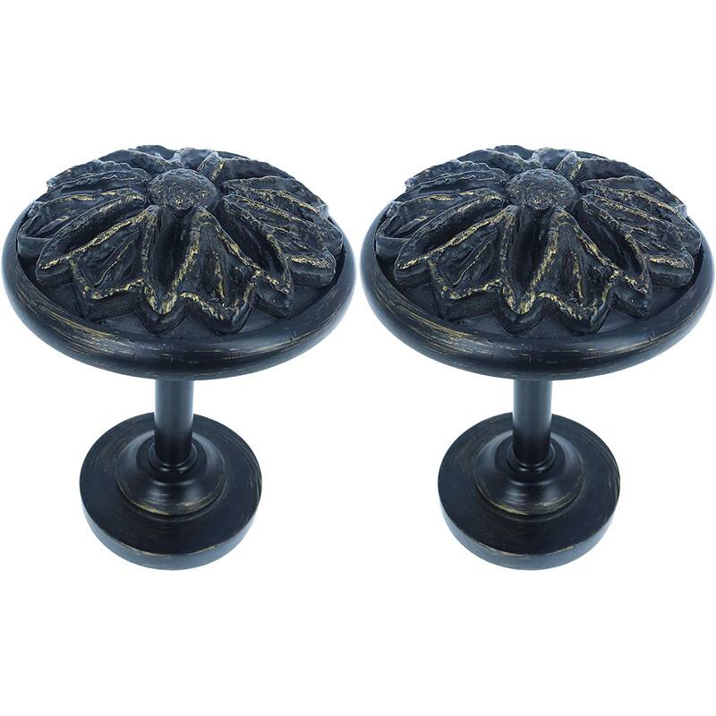MERIVILLE Set of 2 Petal Window Drapery Medallion Holdbacks - Burnt Gold - Set of 2