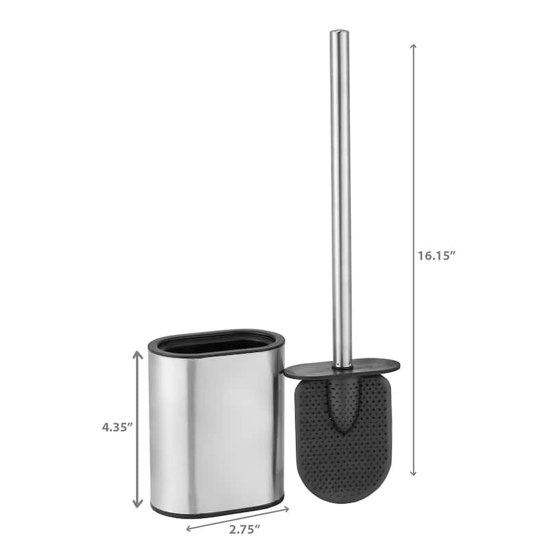IH Casa Decor Rubber Toilet Brush With Stainless Steel Holder