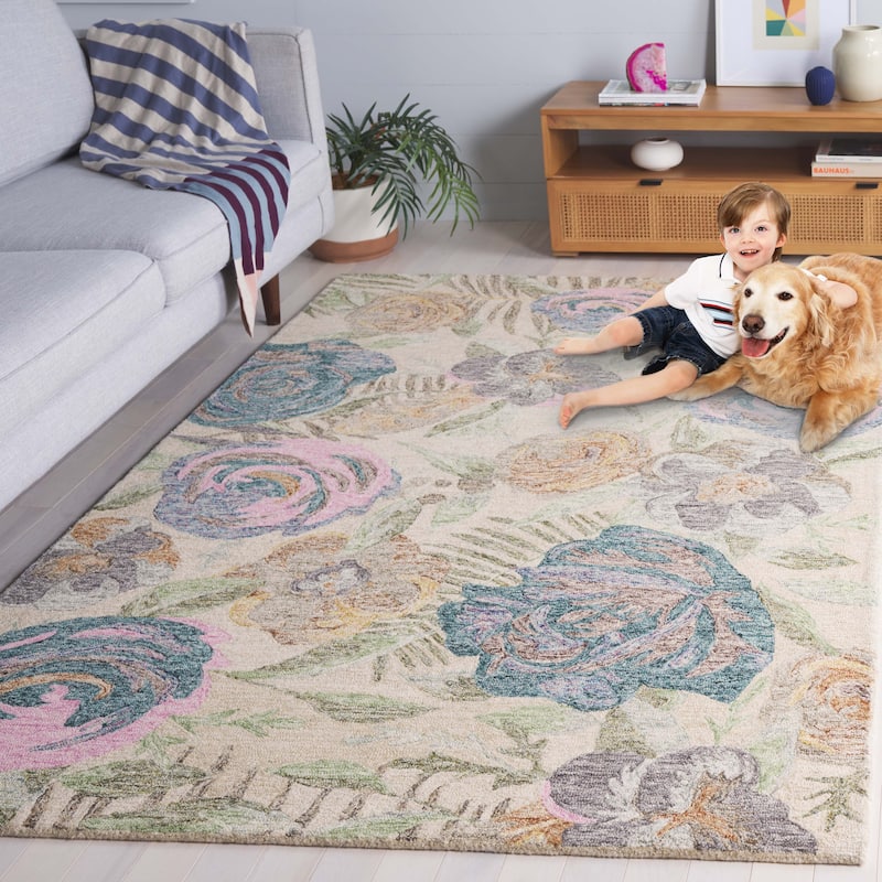 SAFAVIEH Handmade Blossom Lyuba Modern & Contemporary Wool Rug