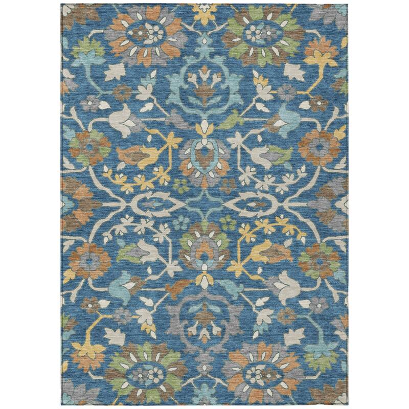 Machine Washable Indoor/ Outdoor Traditional Blanca Chantille Rug