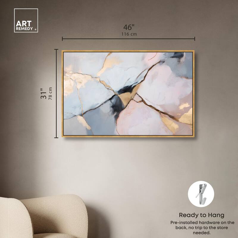 Gilded Veins Canvas by Art Remedy