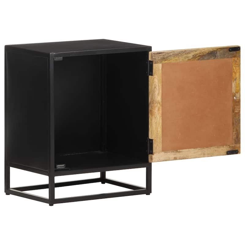 vidaXL Bedside Cabinet 15.7"x11.8"x19.7" Rough Mango Wood
