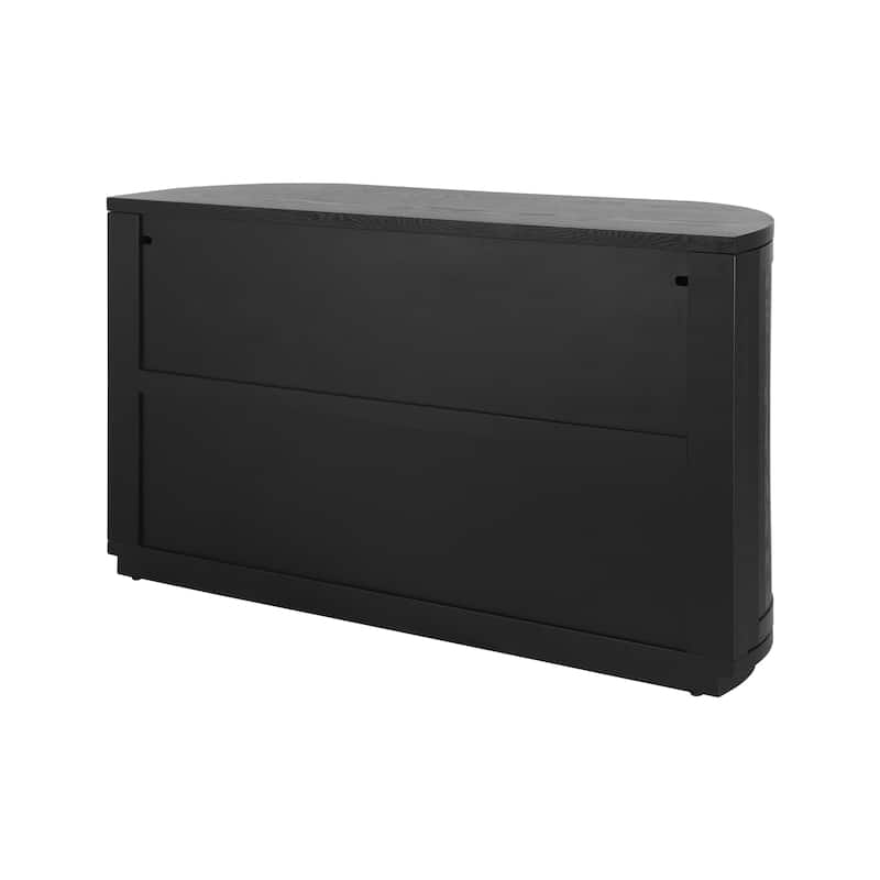 Christopher Knight Home - Elowen Modern Storage Sideboard with Four Doors and Curved Design - 57''×15.75''×32''