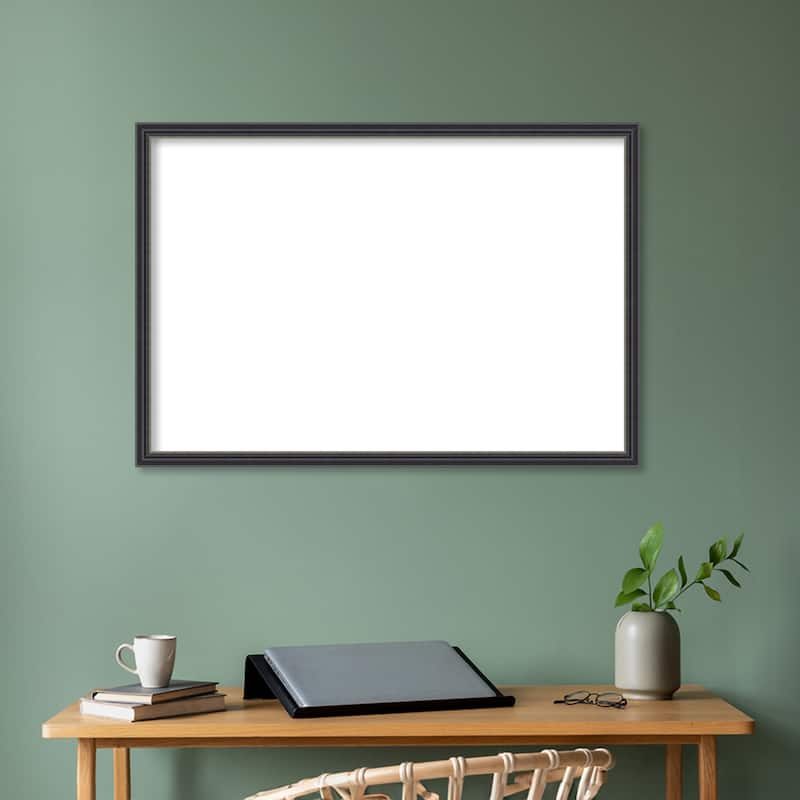 Amanti Art Stylish Black Framed Dry Erase Magnetic Board