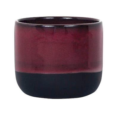 Red Reactive Glaze Ceramic Planter
