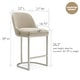 preview thumbnail 67 of 81, Leick Home Upholstered Barrelback Counter Stool with Metal Base