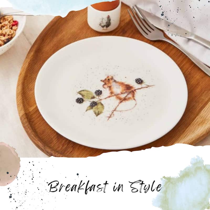 Royal Worcester Set of 4 Wrendale Designs Coupe Plates - 8 Inches