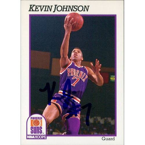 Shop Signed Johnson Kevin Phoenix Suns 1991 Nba Hoops Basketball Card Autographed Overstock 17690683