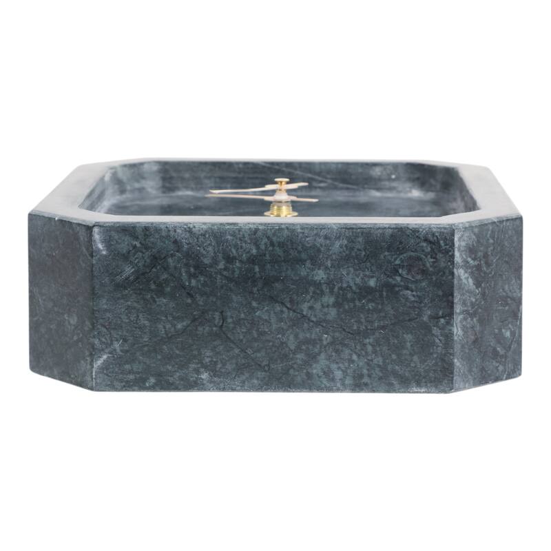 Modern Glam Marble & Stone Clock for Home Decor