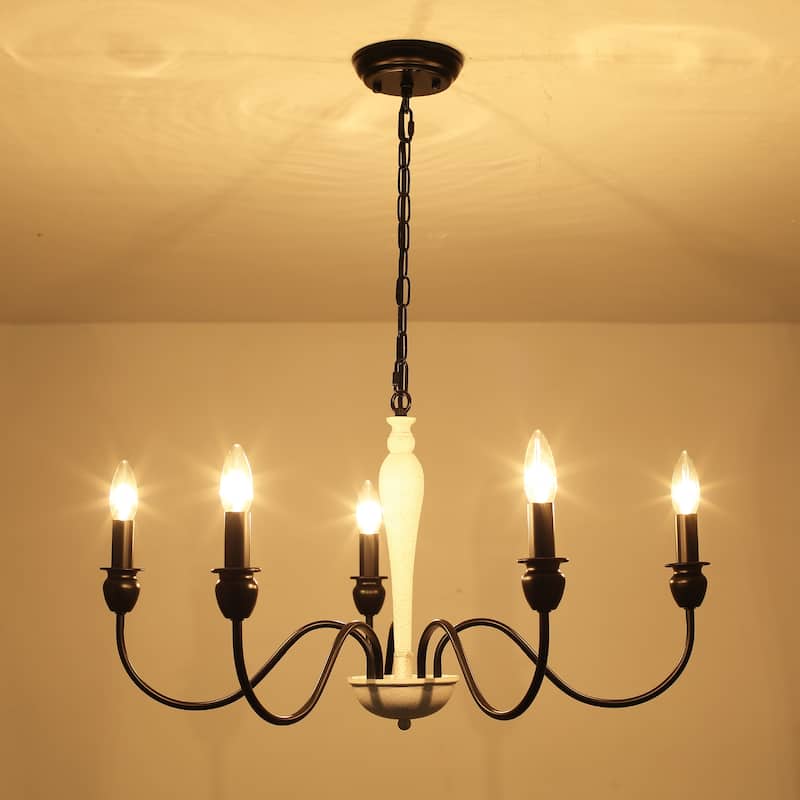 5-Light 28.14-inch Classic Chandelier Light for Kitchen Island Bedroom