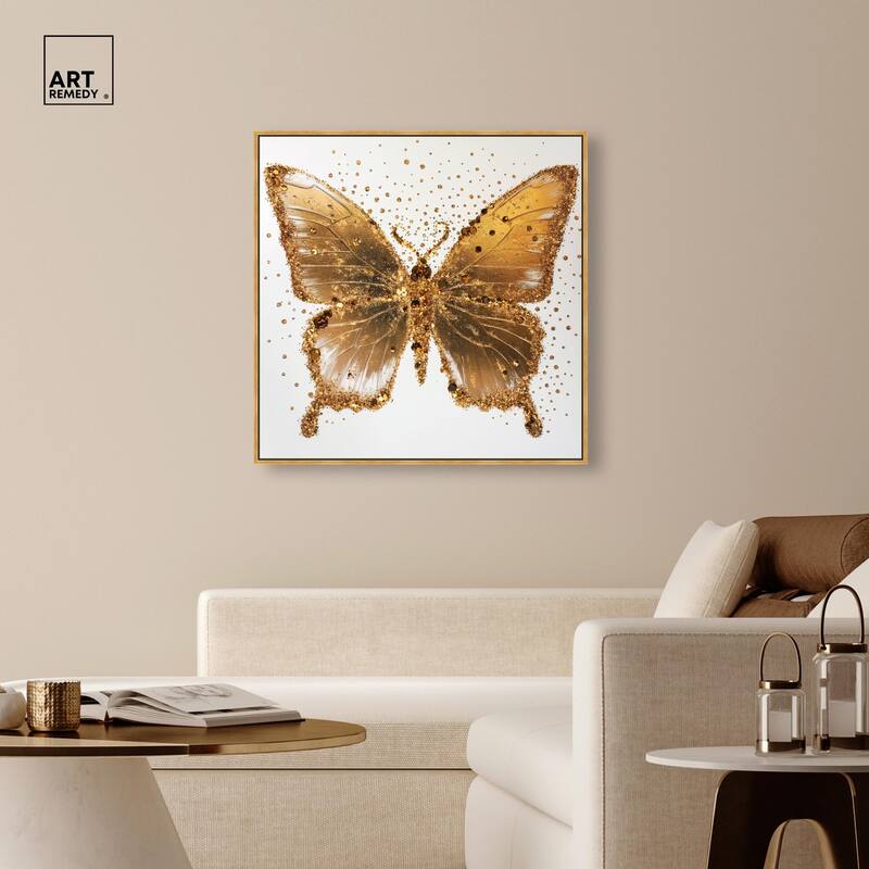 Lemon Glow Wings Canvas by Art Remedy