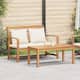 Option Natural and cream-Bench + table