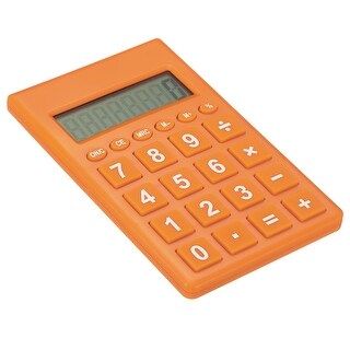 Desktop Calculator 8 Digit LCD Display Desk Calculator Style 2 Orange
