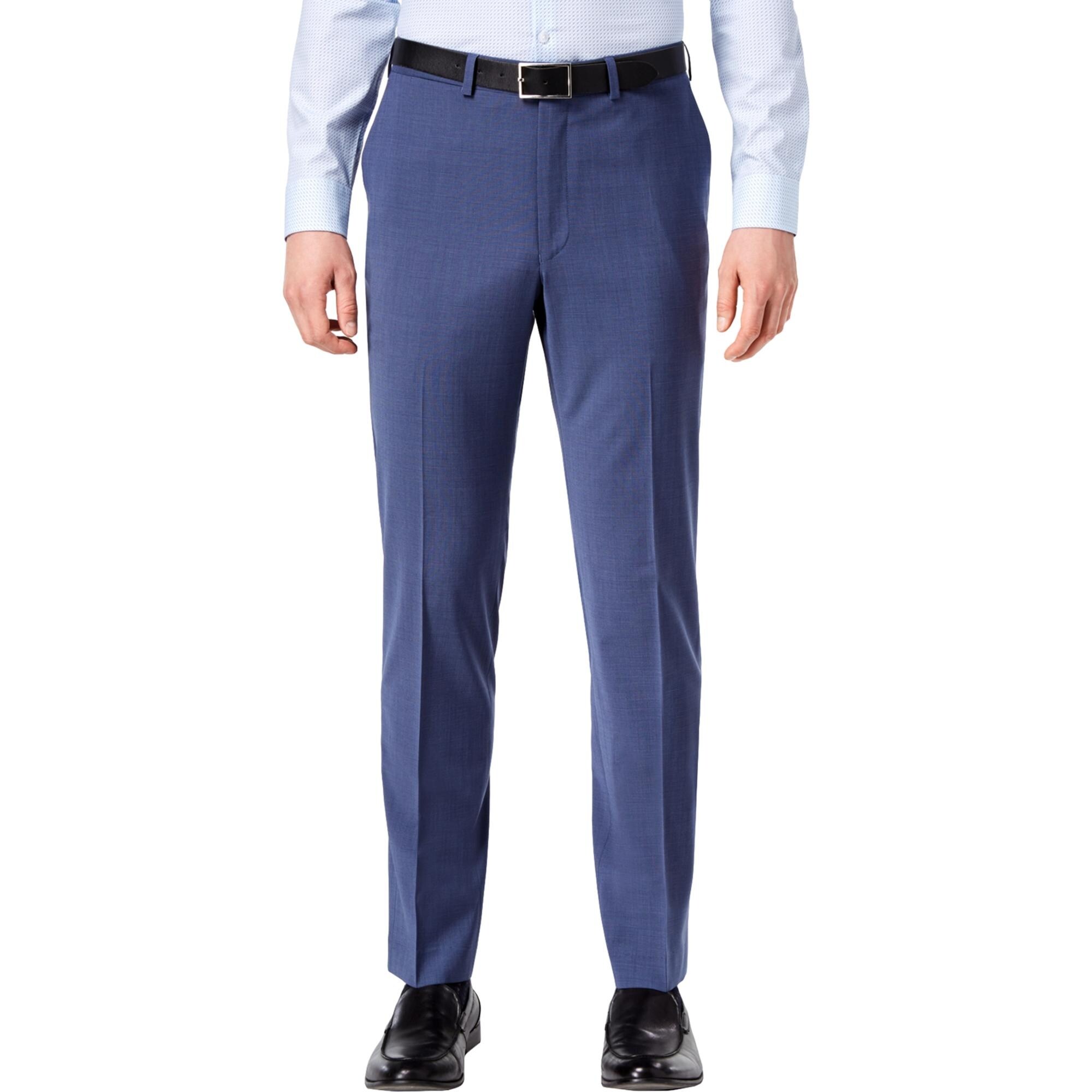 blue slim fit dress pants