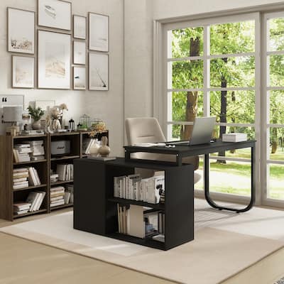 L-shaped executive desk With 3 Drawers for Home and Office