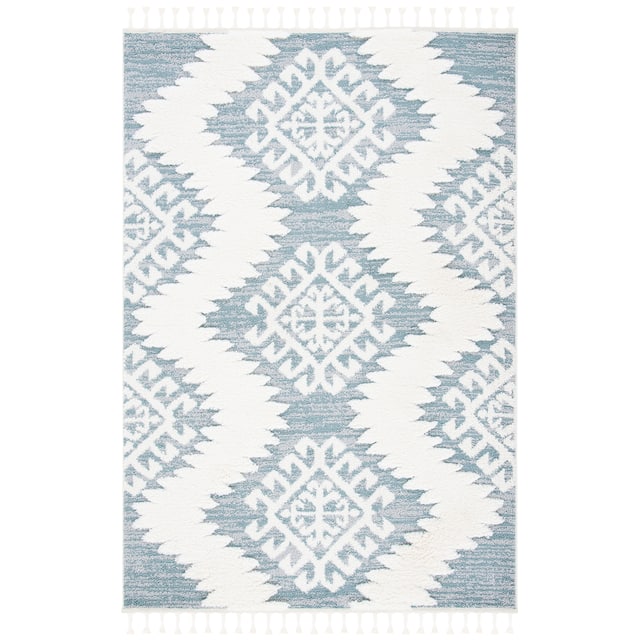 SAFAVIEH Moroccan Tassel Shag Iulieana Boho Tribal 2-inch Thick Rug