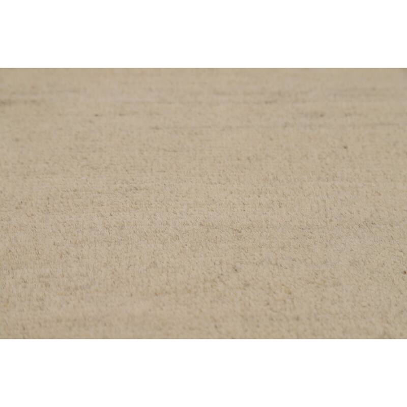 Modern Gabbeh Runner Rug Hand-Knotted Solid Wool Carpet - 2'9"x 9'7"