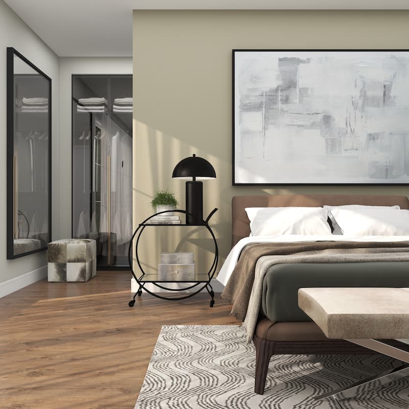 Gold or Black Metal Room Accent Lamp with Dome Shade