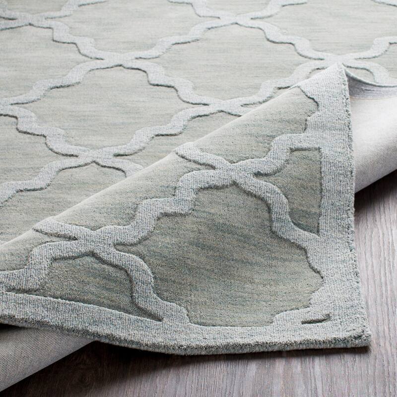 Hand-Tufted Amy Tone-on-Tone Lattice Wool Area Rug