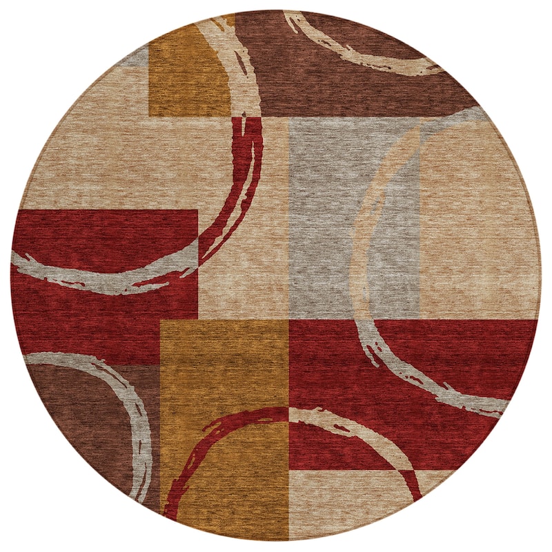 Machine Washable Indoor/ Outdoor Contemporary Chantille Rug