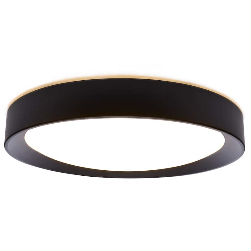 Selene 17 Inch LED Flush Mount CCT Selectable Black Finish