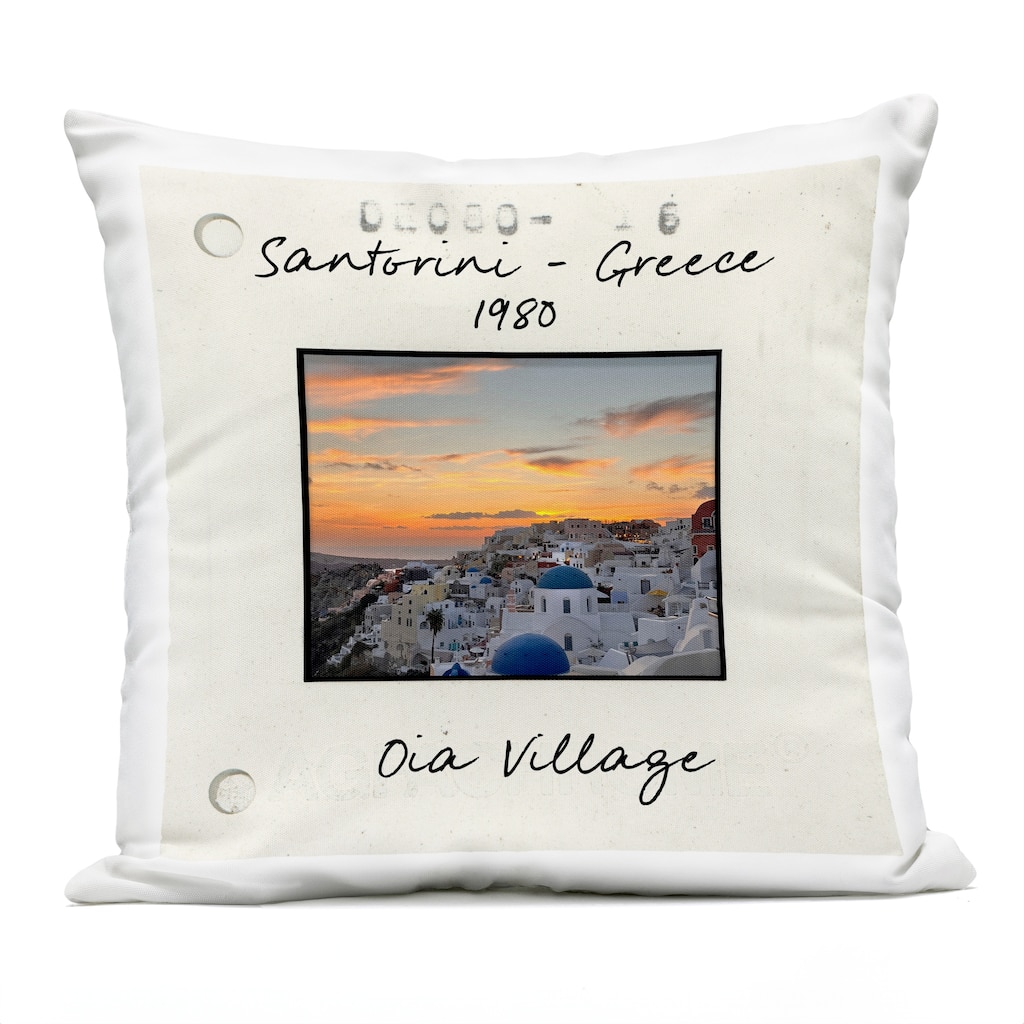 Stupell Greece Travel City View Printed Outdoor Throw Pillow Design by Val Rhodes