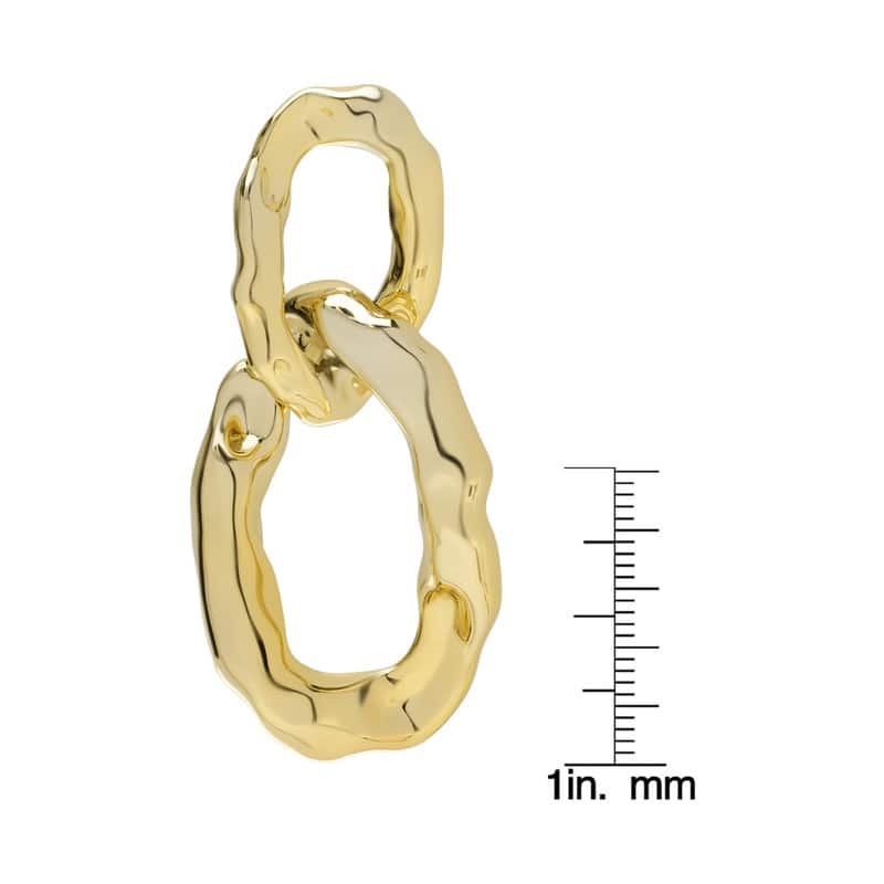 Victoria Townsend Gold Plated Double Hoop Drop Earrings