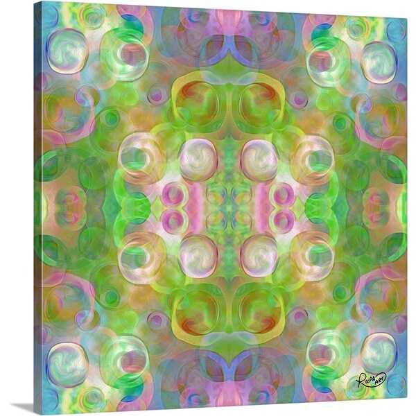 "Green Pattern Merge" Canvas Wall Art