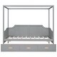 preview thumbnail 8 of 16, Twin Size Wooden Canopy Daybed with 3 in 1 Storage Drawers,Grey