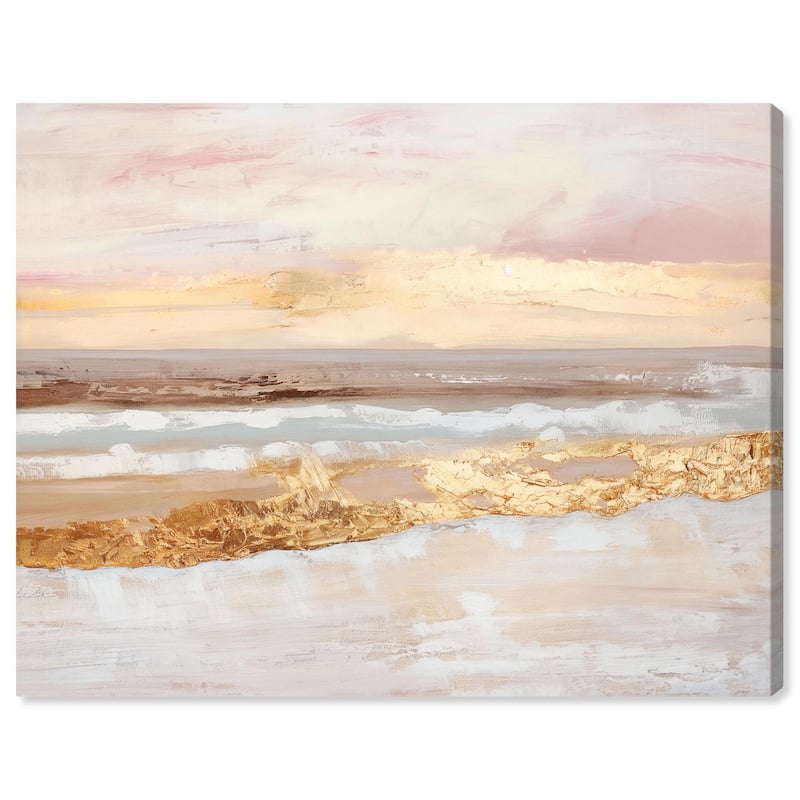 Rose Gold Coast Canvas by Art Remedy, Gallery Wrapped - 24" x 20"