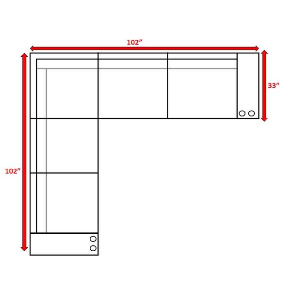 LSI 7 Piece Sectional Seating Group with Cushions Bed Bath & Beyond 36022209