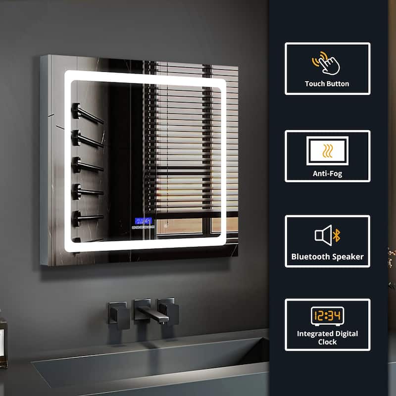 Bracciano 36 in. Surface-Mount LED Mirror Medicine Cabinet w/ Defogger