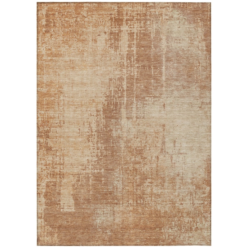 HomeRoots Abstract Transitional Rectangle Outdoor Rug