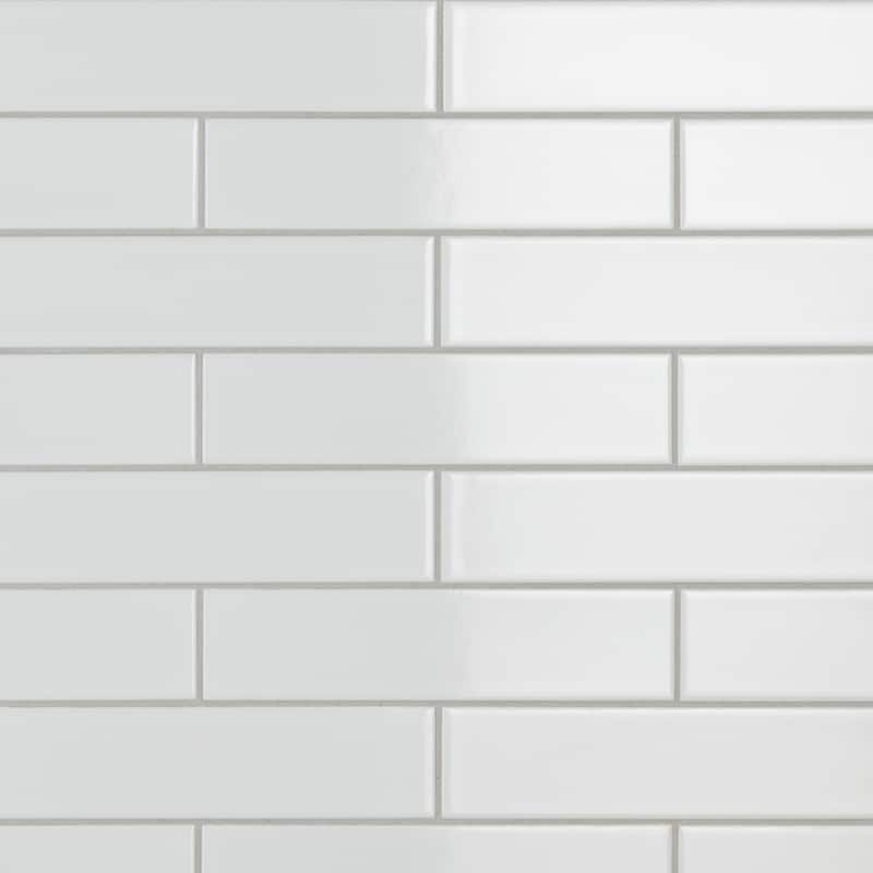 Merola Tile Metro Soho Subway Glossy White 1-3/4" x 7-3/4" Ceramic Floor and Wall Tile