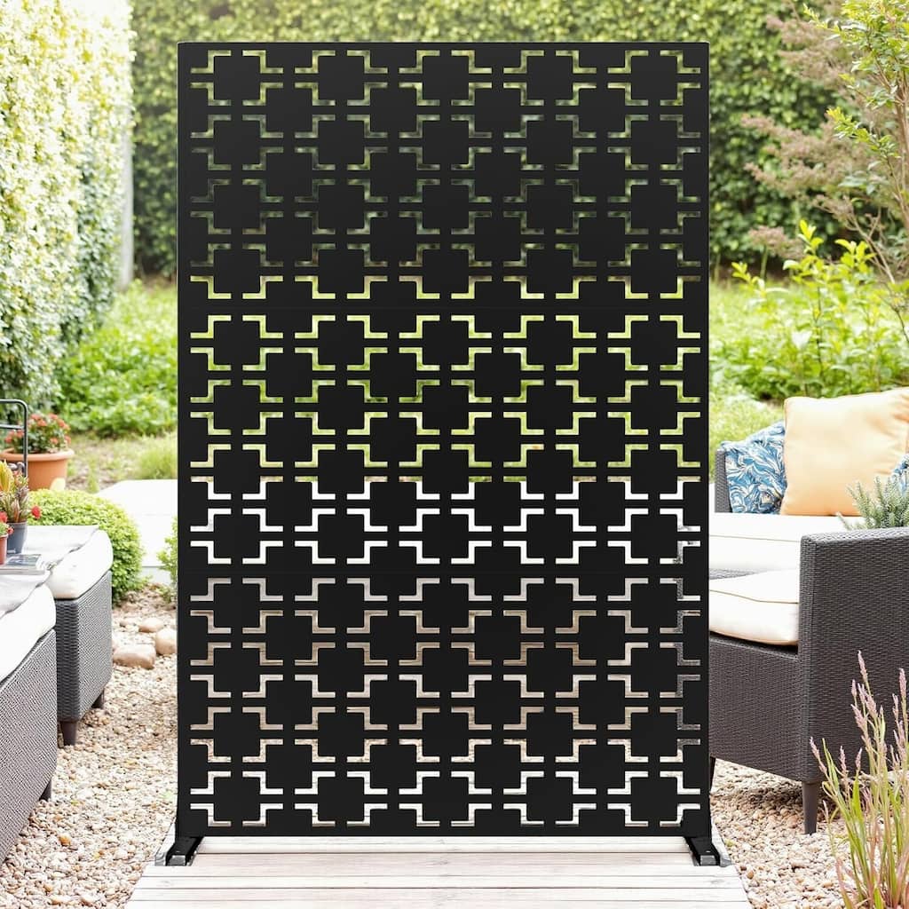 Privacy Screen, Privacy Screens and Panel, Freestanding Decorative Fence for Patio Lawn, Brick Style