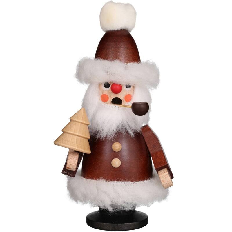 4.75" Christian Ulbricht Santa Claus Holding a Christmas Tree Incense Burner