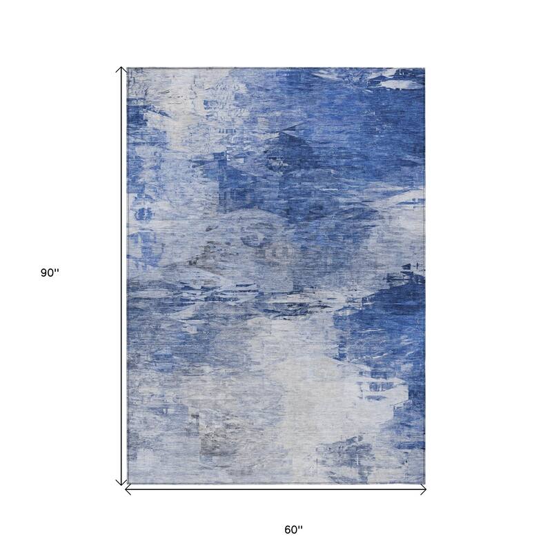 HomeRoots Abstract Transitional Rectangle Outdoor Rug