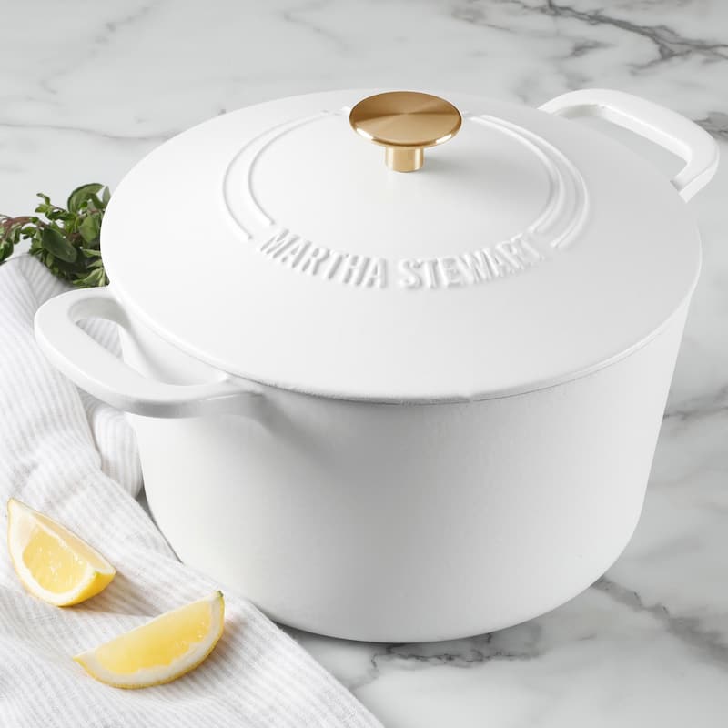 Martha Stewart Gatwick 7 QT Enamel Cast Iron Dutch Oven