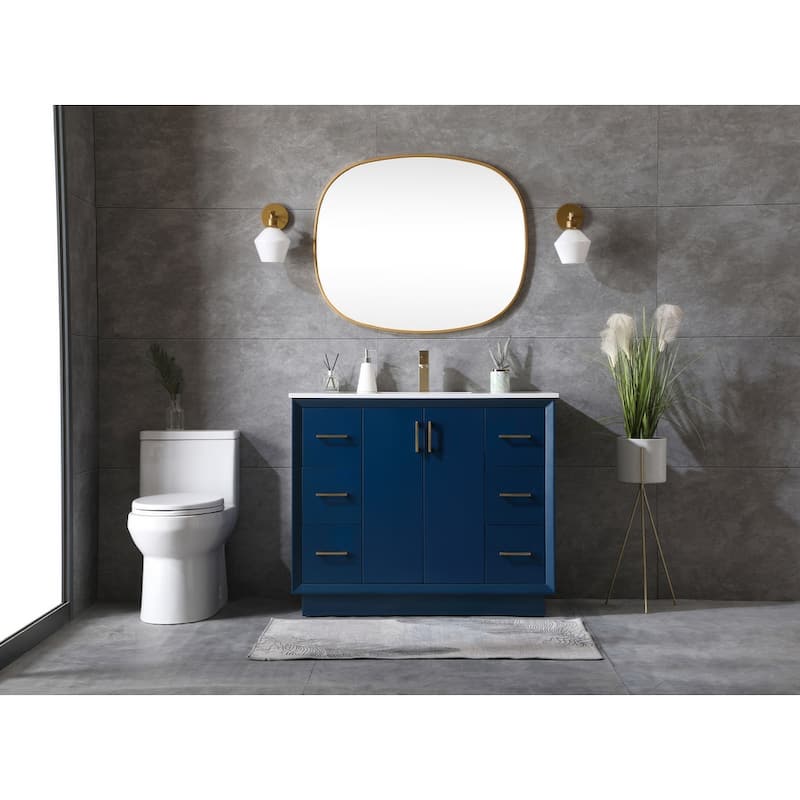 Elegant Lighting VF19642 Hayes 42" Free Standing Single Basin Vanity
