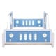 preview thumbnail 10 of 22, Full Size Classic Car-Shaped Platform Kids Bed with Fun Wheels, Sturdy Pine Wood Frame, Easy Assembly for Kids' Rooms, Blue