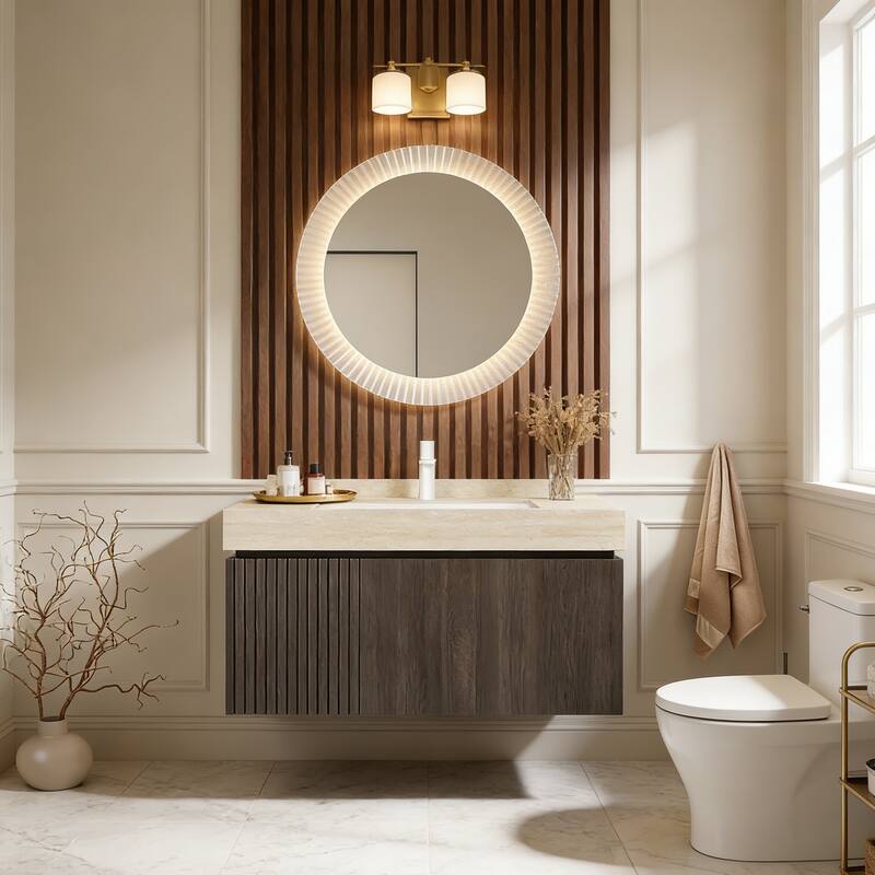Mondern Floating Bathroom Vanity with 1 Pre-drilled Faucet Holes