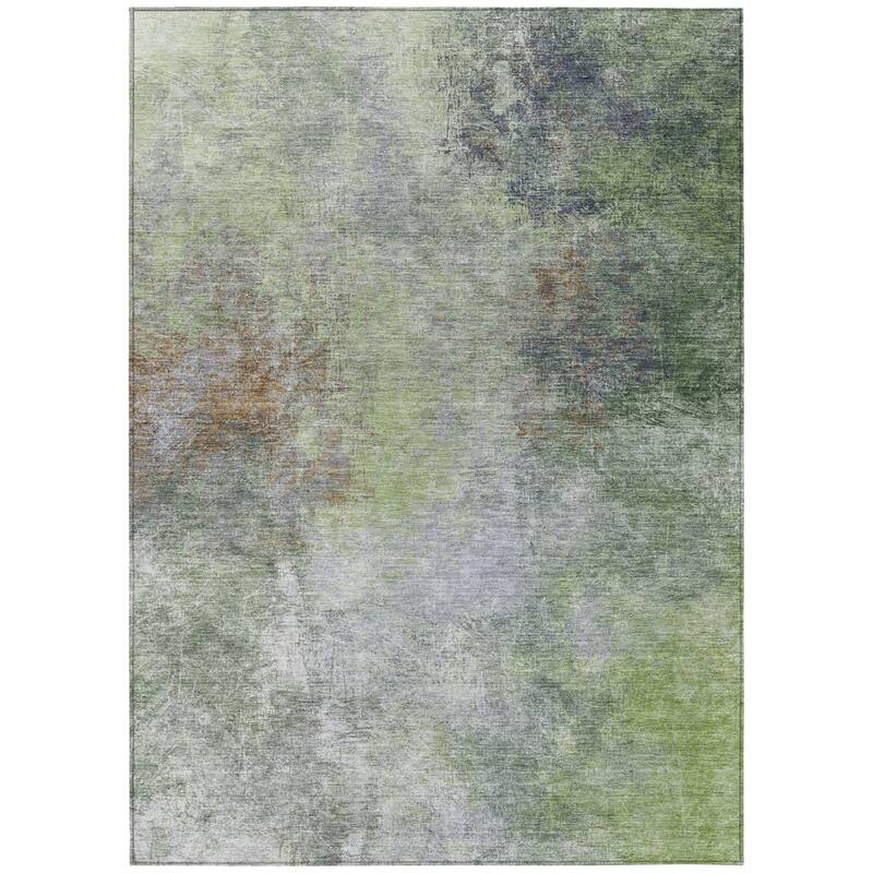 HomeRoots Abstract Transitional Rectangle Outdoor Rug