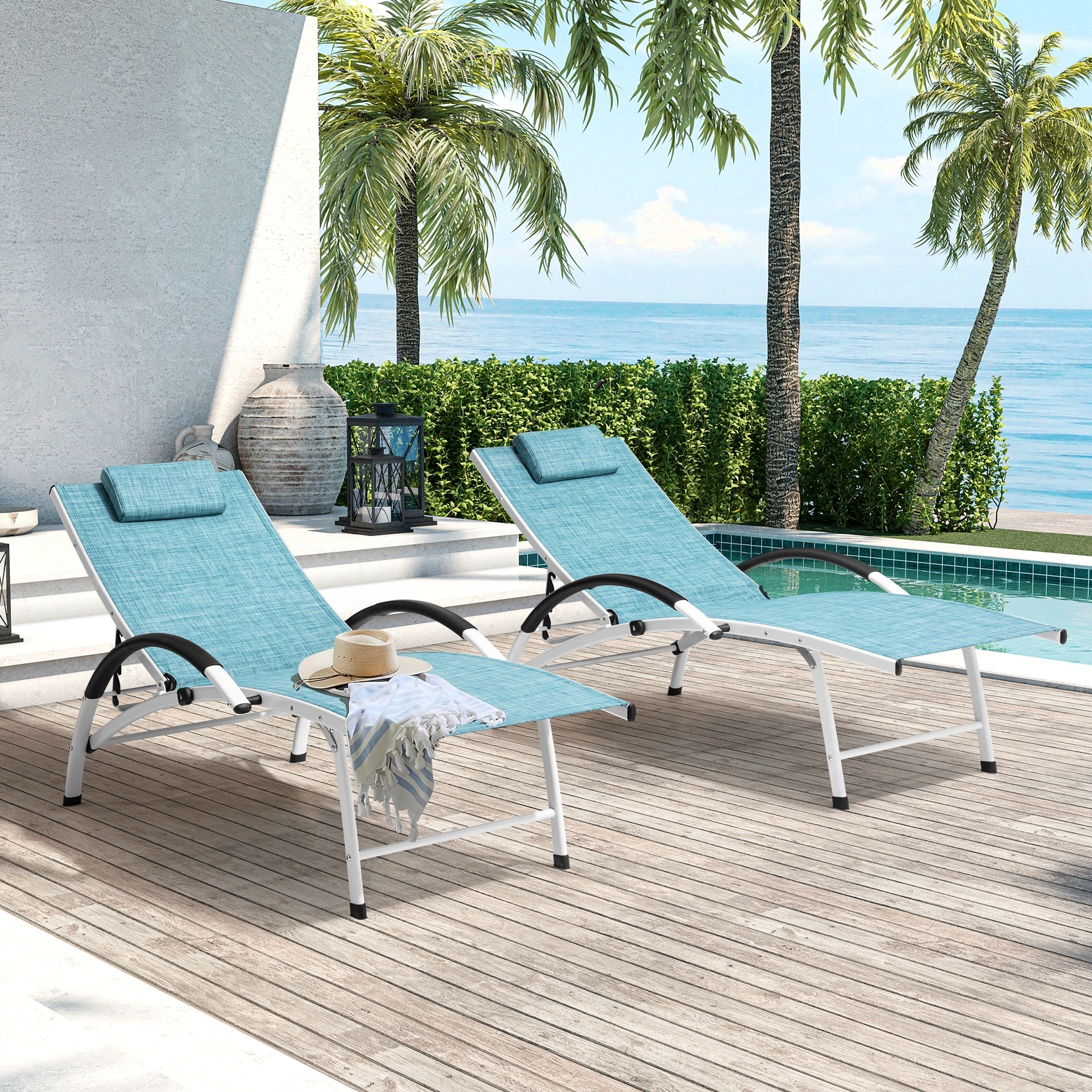 Reclining outdoor hotsell chaise
