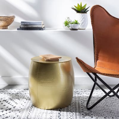 Rocca Hand Hammered Metal Side Table